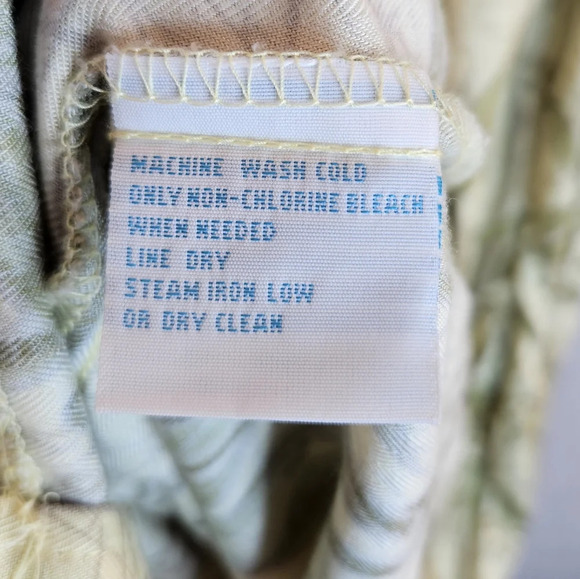 Bahama Beach Womens Bamboo Tropical Print Full Front Button Shirt Dress Sz M - Picture 13 of 13